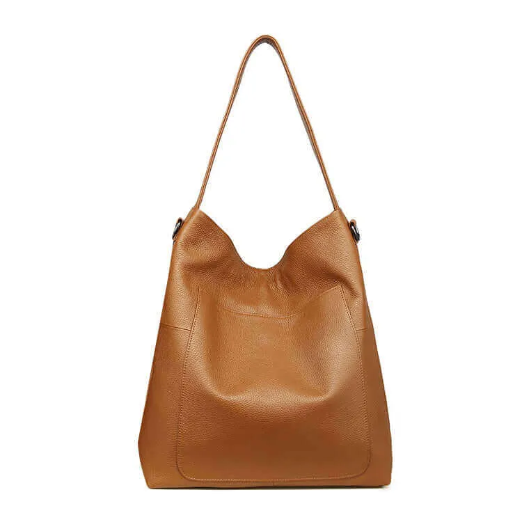 Women's Large Leather Shoulder Bag – Spacious & Stylish