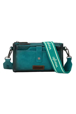 Stylish Wrangler Turquoise Crossbody Wallet Bag - Perfect for Hands-Free Convenience